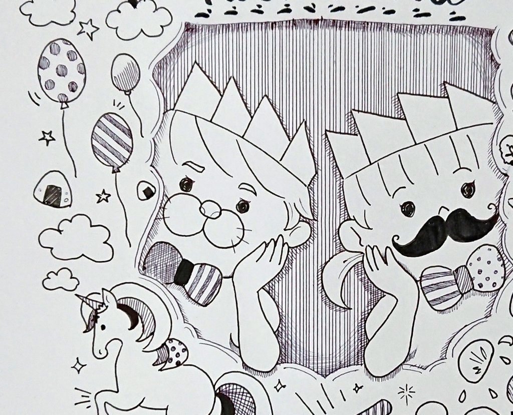 久々に描き込み多い絵描いたから疲れたー!