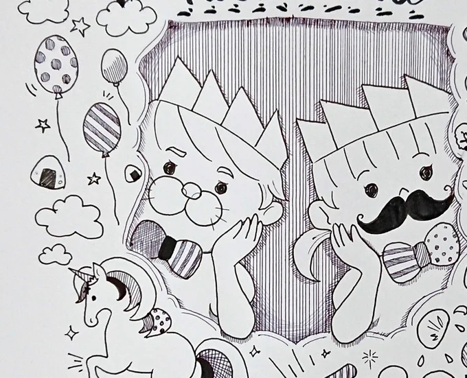 久々に描き込み多い絵描いたから疲れたー!