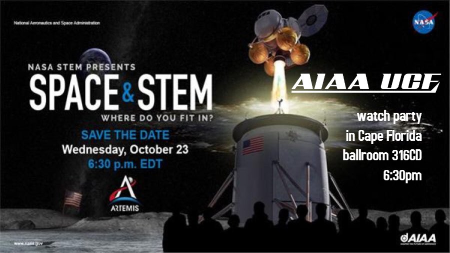 UCFMAE's tweet image. Save the date for the @NASASTEM Space &amp;amp; STEM watch party! @UCFCECS @raghavan_seetha @AIAAUCF @sedsucf @ucf_SWISE