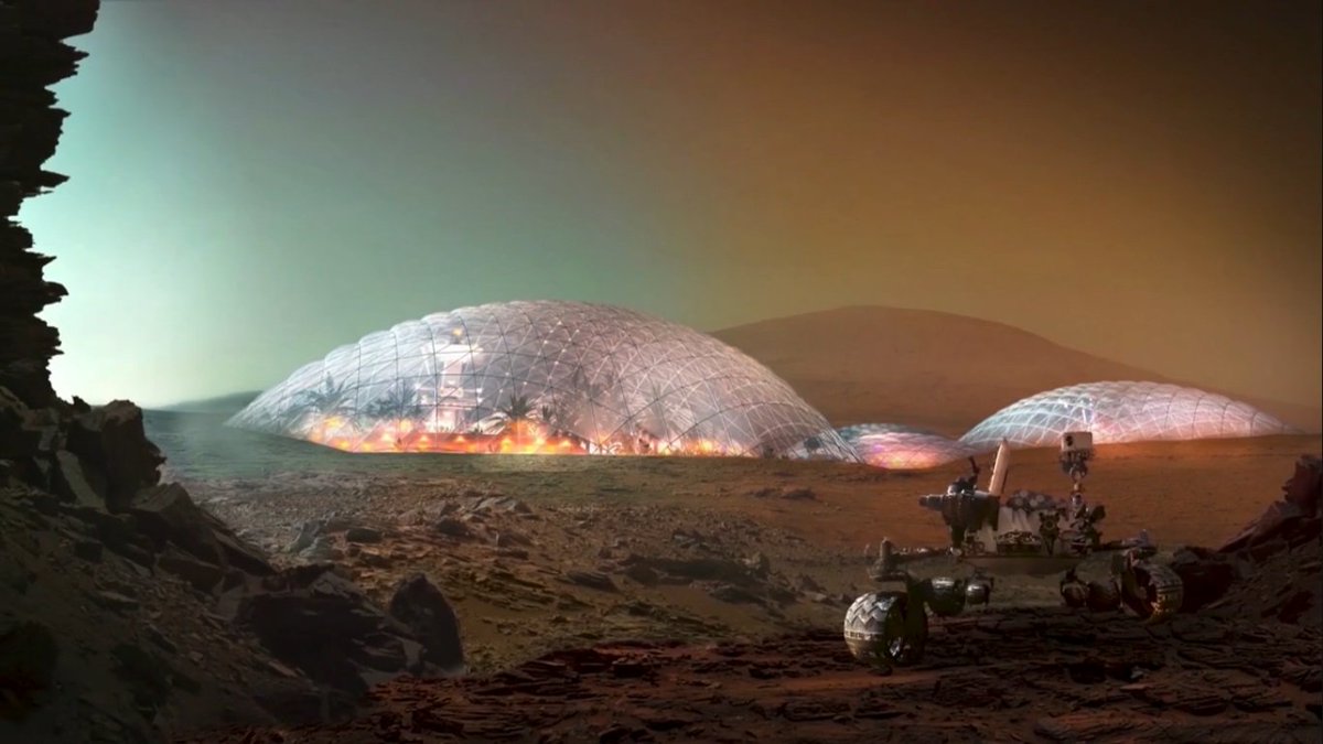 xtremespace's tweet photo. What do you think of this "guide" to live anywhere with out polluting the environment?. Self sustainable cities in Mars explained by Bjarke Ingels. https://t.co/hhUsYLwF7Z https://t.co/Mjos3vNmp4