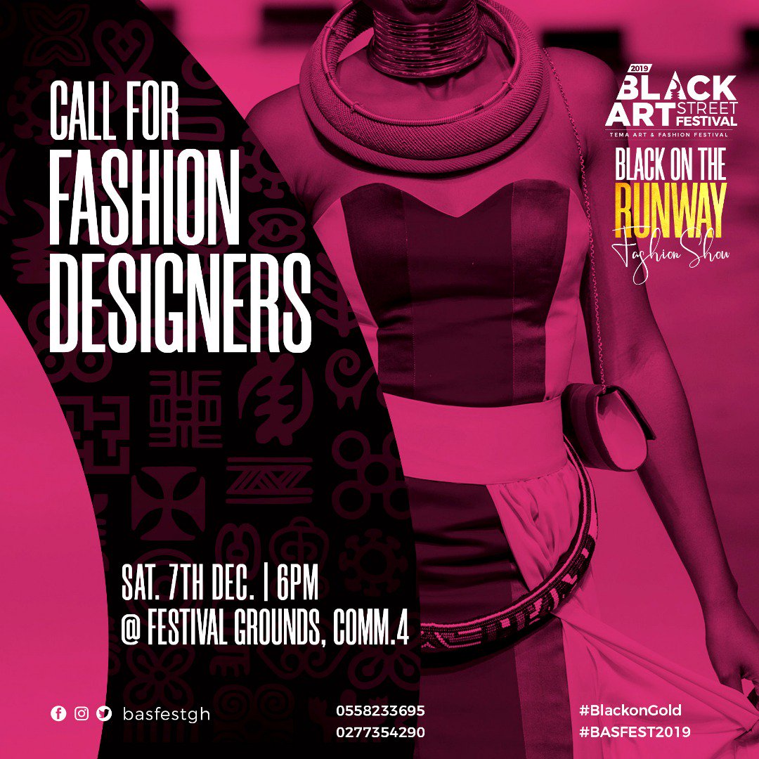 thefotowalker's tweet photo. || BLACK ART STREET FESTIVAL '19||
CALL FOR FASHION DESIGNERS
This December
Tema.
For more information, Contact;
0558233695
0277354290
#Basfest2019
#BlackonGold
#AfricanRoyalty https://t.co/ihd6MAflF3