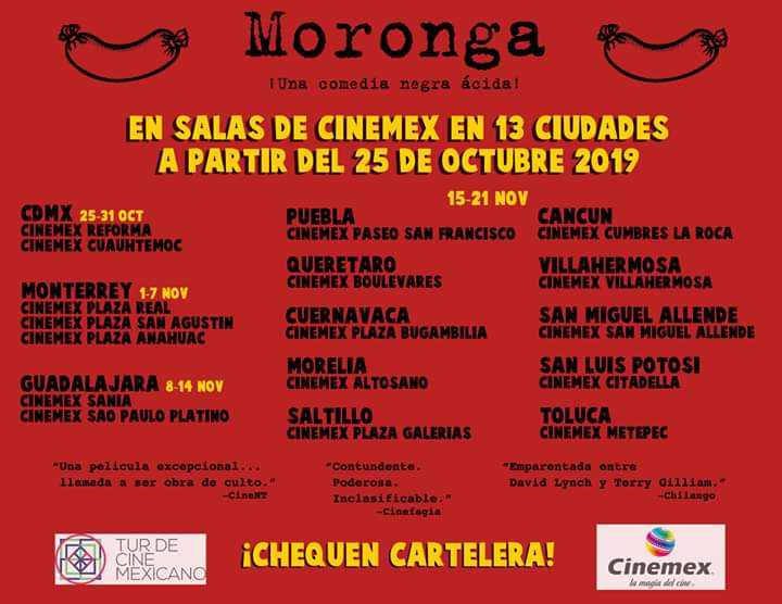 FCHTepotzotlan's tweet photo. La cinta #Moronga formó parte de nuestra sección #EncuentroConCreadores y ahora tendrá su estreno a partir de este 25 de Octubre 🐽 ¡Segunda llamada! 🐽
Conoce los cines donde se exhibira #Tur2019 https://t.co/APi6REhIg7