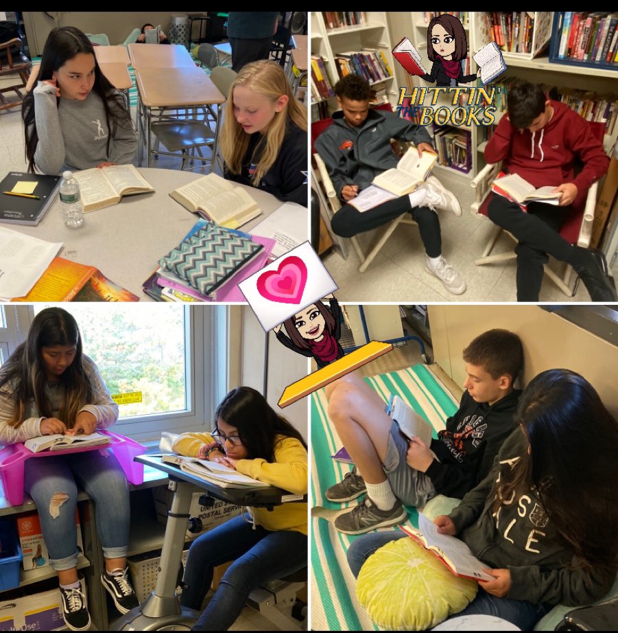 MsBlyereads's tweet photo. When 8th graders are so engrossed in their books, they don’t even look up when I take 📷! #studentchoice #TCRWP #awesomebooks #happyreaders #AMDreads #booksmatter #thisISmyWHY #OPride ❤️📚❤️ https://t.co/Z6WnoO1dQP