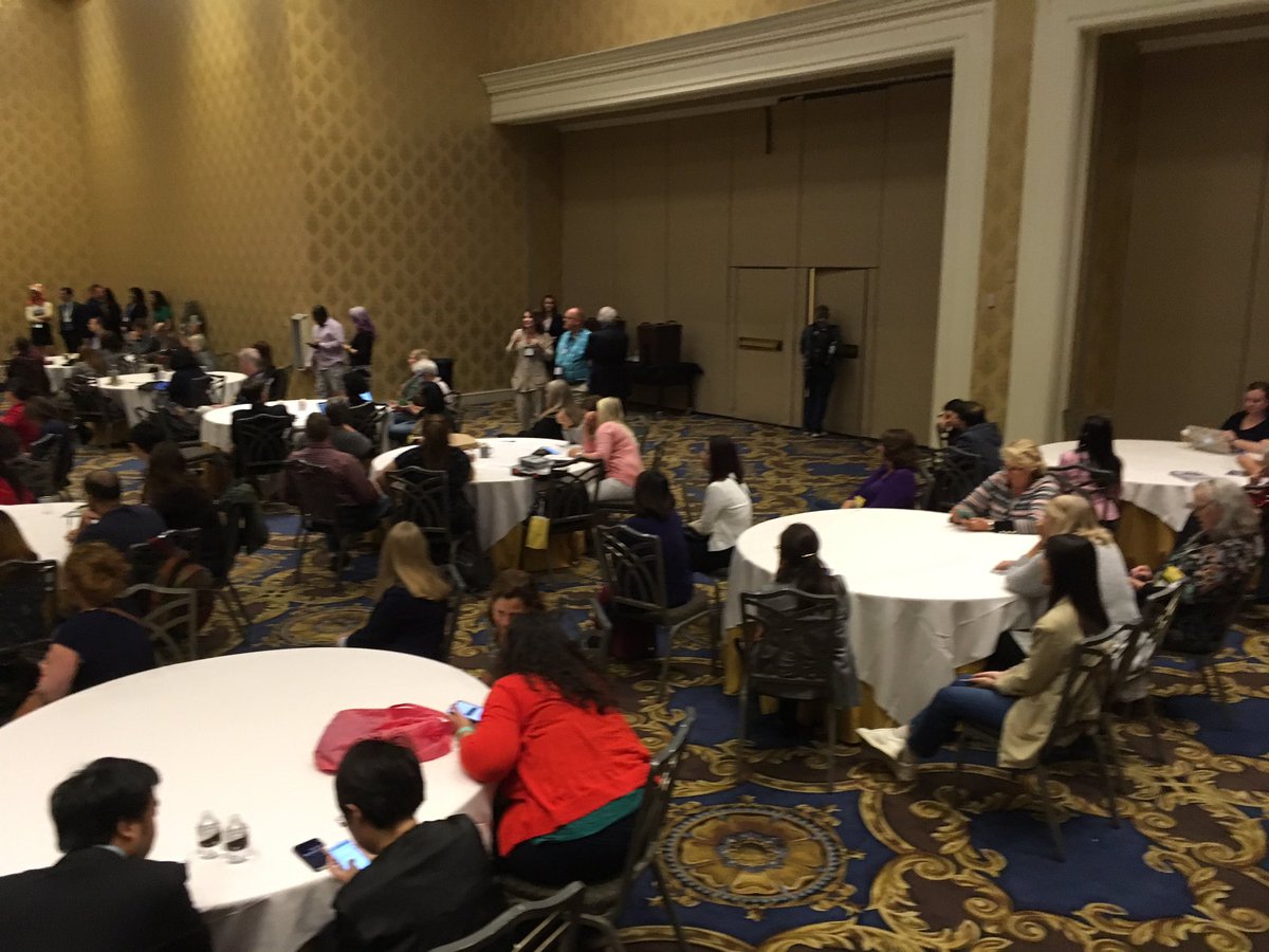 michaelmgrant's tweet photo. First-timers in the house!! And the house is full! #aect19inspired https://t.co/qJACrgbrLe