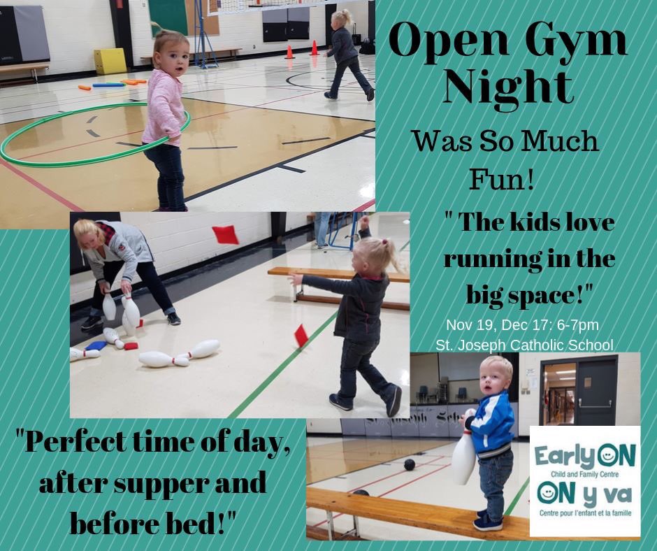 Open Gym Night in Tilbury! The next date is November 19 from 6:00-7:00pm. Please register and come on out for an hour of physical fun! clicktoregister.wufoo.com/forms/zn91d5q1…