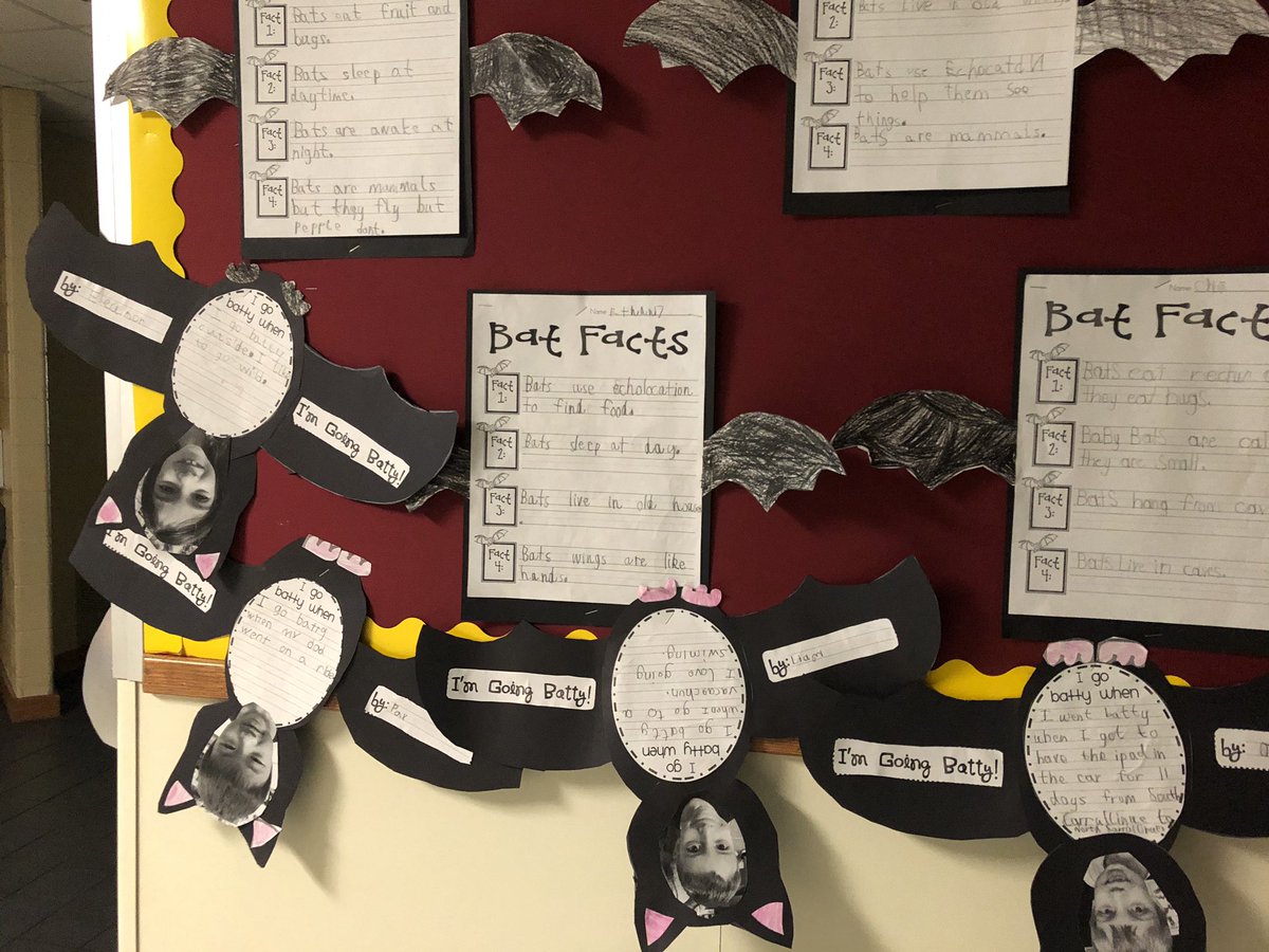 lantripj's tweet photo. First graders write bat facts. https://t.co/9GsUXpMZUI
