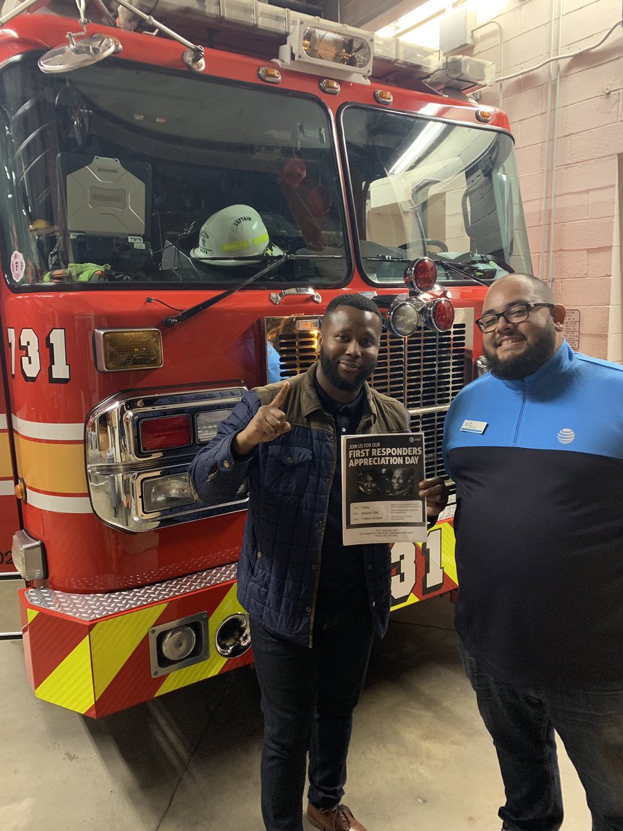 Invitation drop off for first responders appreciation day