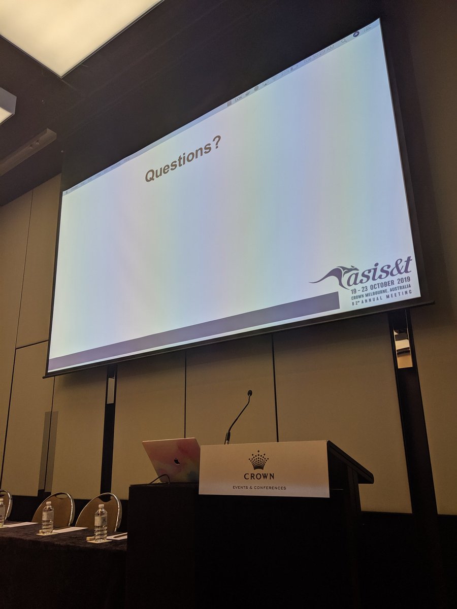 janinasarol's tweet photo. Just finished my first session moderator experience! Things went as seamless as I hoped they would be. No technical and time issues. Wonderful and interesting presentations too! #ASIST19 https://t.co/z33JbWgsZx