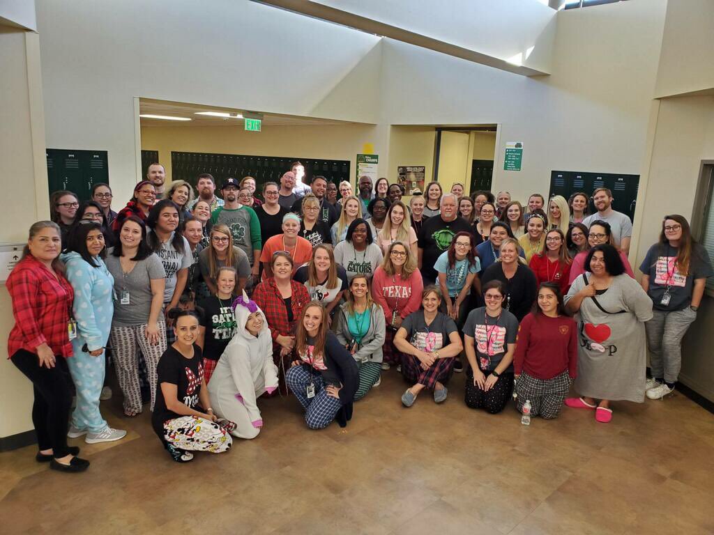 Red Ribbon Week!!! Put drugs to sleep! By wearing our PJs. <a href="/PrincipalPaz/">Dr. David Paz</a>