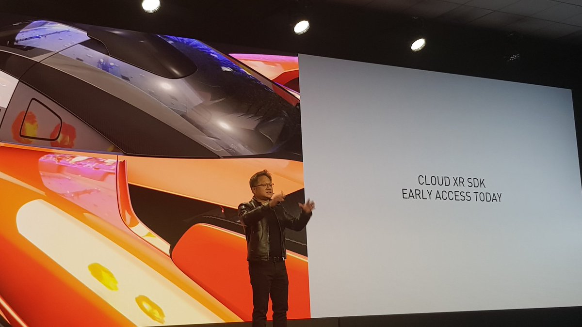 JBergounhoux's tweet photo. "Extreme augmented reality" demo from @nvidia at #MWCLA19 thanks to 5G and the cloud. Announcement of the Cloud XR SDK, in early access today. https://t.co/zZhUKVAUqI