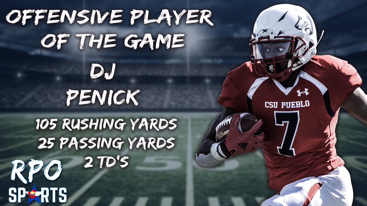 For the third time in as many weeks, <a href="/Dpenick7/">DJ Penick</a> led the Pack in rushing yards and TDs and takes home the Offensive Player of the Game for his efforts against Mesa.