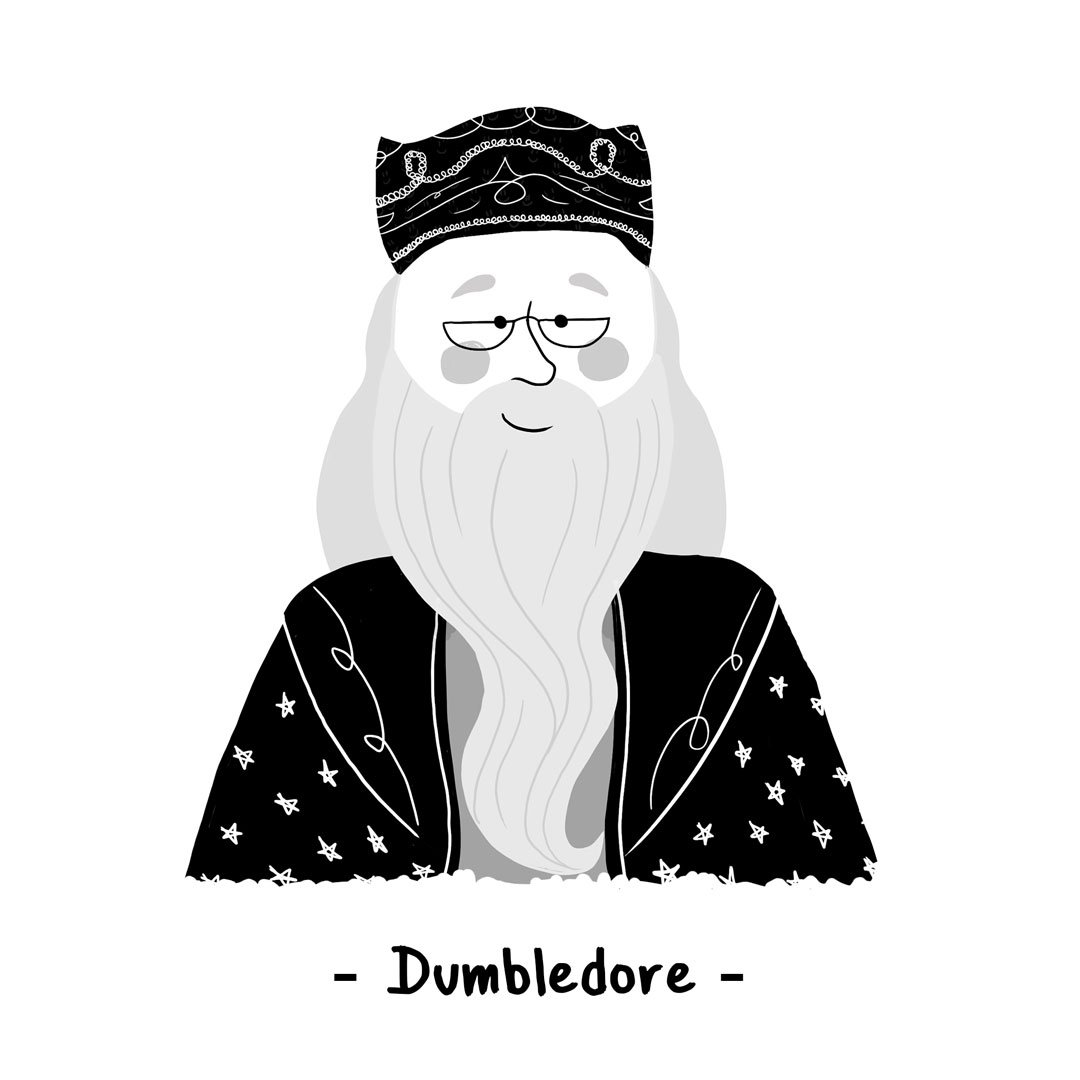 “@natsmillie Día 21 - Dumbledore #Dumbledore #inktober2019 #inktoberDomesti...