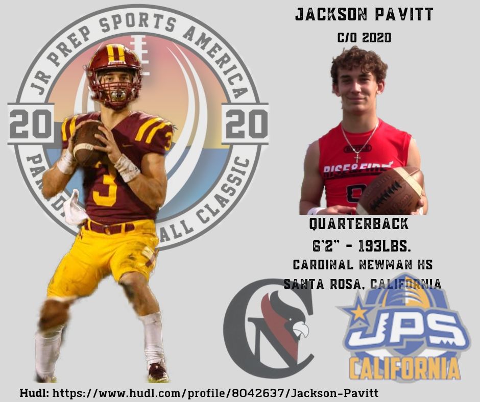 JPS California (@jpscaliforniafb) on Twitter photo JPS California is excited to have Cardinal Newman's Jackson Pavitt complete its 2020 Paradise Classic QB trio! <a href="/SportStarsMag/">SportStars™ Magazine</a> <a href="/bayfbrecruits/">Bay Area (CA) Recruits</a> <a href="/CardinalNewman6/">Cardinal Newman S5/6 football</a> <a href="/battleprepwest/">Battle Prep West</a> <a href="/EastBayTimes/">East Bay Times</a> JPS California is excited to have Cardinal Newman's Jackson Pavitt complete its 2020 Paradise Classic QB trio! <a href="/SportStarsMag/">SportStars™ Magazine</a> <a href="/bayfbrecruits/">Bay Area (CA) Recruits</a> <a href="/CardinalNewman6/">Cardinal Newman S5/6 football</a> <a href="/battleprepwest/">Battle Prep West</a> <a href="/EastBayTimes/">East Bay Times</a>