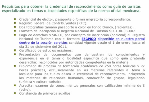 <a href="/omaralpuche/">omar alpuche leal</a> <a href="/robles_airam/">Airam Robles</a> 
¡Requisitos para ser guía turístico! 😊