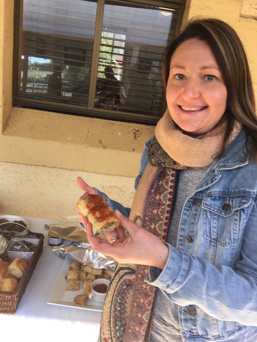 SparklingUlly's tweet photo. @bob_dambergs @LCWineShow Alice only here for the #sausageroll @mikebennie101 because it a long way to the shop #LCWS19 https://t.co/9gaJO8TU4q