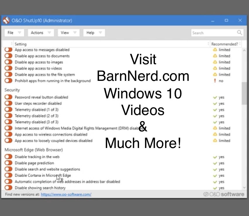 Barnacules's tweet image. If you want a free application that can disable the unwanted app installs in #Windows10 & MUCH MORE! 
Get #ShutUp10 & make sure you backup 1st since some settings are pretty hardcore & can break functionality you might need 🙏
Download 👉🏻 bit.ly/win10shutup #Windows10Tips