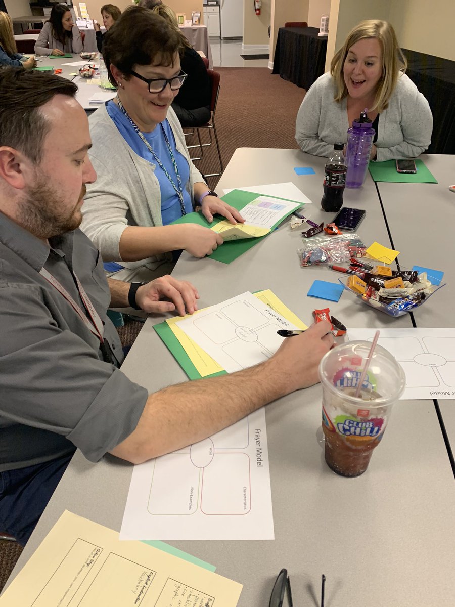 The Frayer model is a powerful tool for vocab instruction in math class! Great discussion about how to define  words such as “ratio” during our training today @NKCESKids1st ! #ConnectGrowServe #mathchat #highleveragepractices