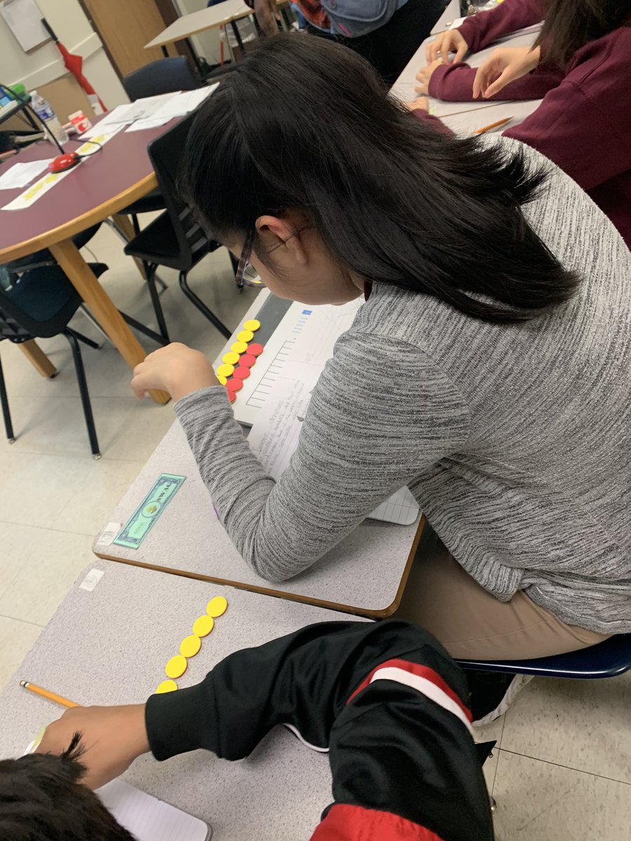 LopezprinciPAL's tweet photo. Math Manipulatives are not just for elementary schools. Shout out to Ms Hamilton for teaching students how to add and subtract integers by using counters @edison_school @HISD_SecMath @rmarti36 #edisonproud #edisonchapter2 #edisoninnovators https://t.co/yIg9yw3s97