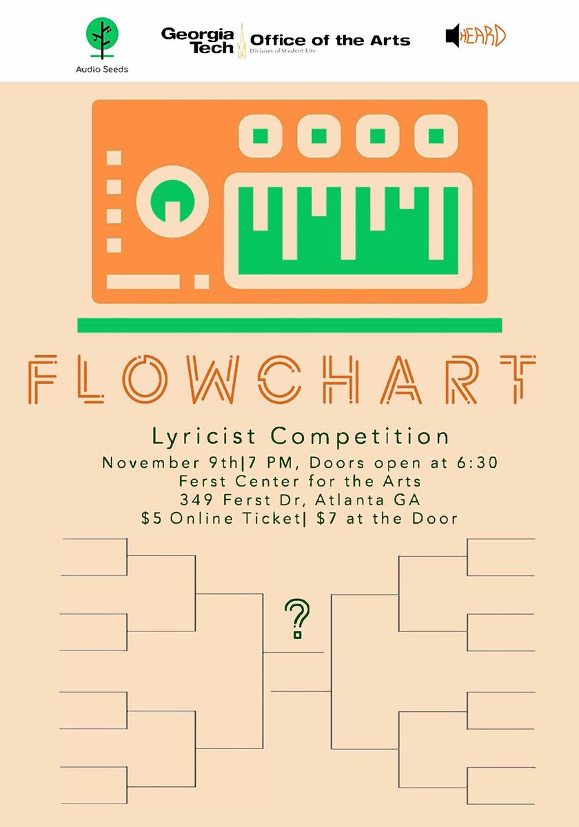 Audio_Seeds's tweet photo. 🚨🚨 CALLING ALL LYRICISTS 🚨🚨

The Flowchart is an opportunity for you to show how well you can dish your bars over a given beat. There will be 4 rounds 16 participants. Participates will be eliminated each round until the BEST rapper is left standing! https://t.co/c1tolYsoSz