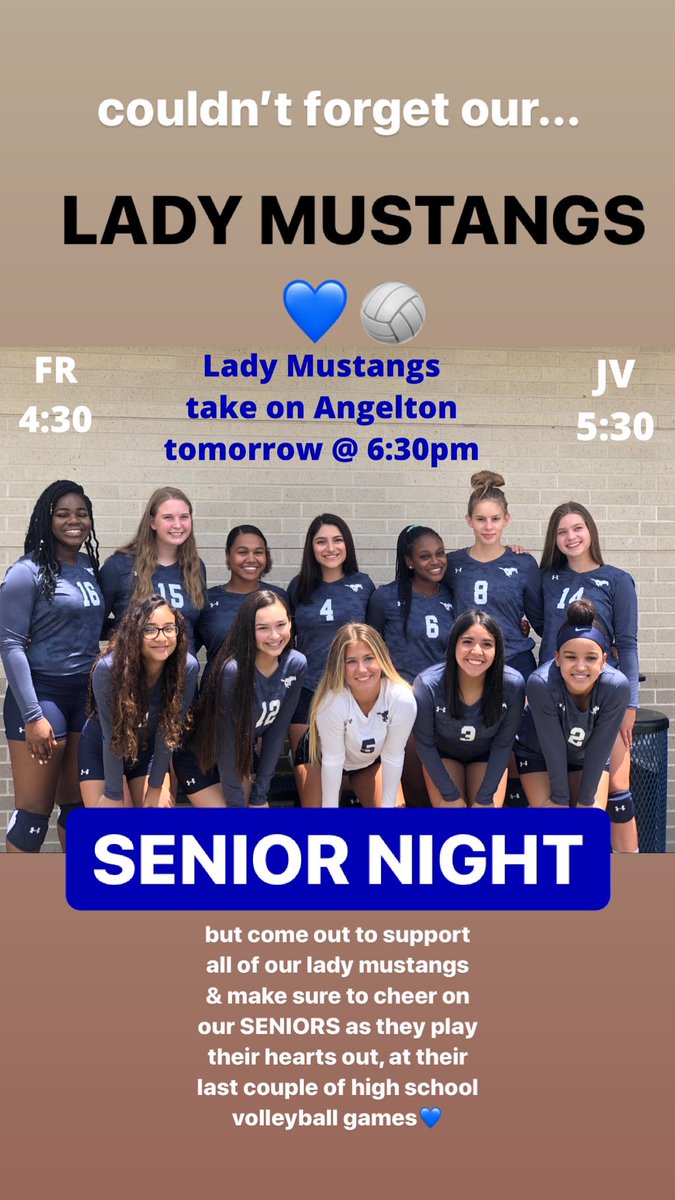 Hey Mustangs‼️ we have 2 great events going on tomorrow, come out  &amp; support both our Mighty Mustang Band &amp; Lady Mustang Volleyball Team💙🎼🏐‼️ #BlueStampede #BleedBlue #Mustangs #LCHS #OneTeam