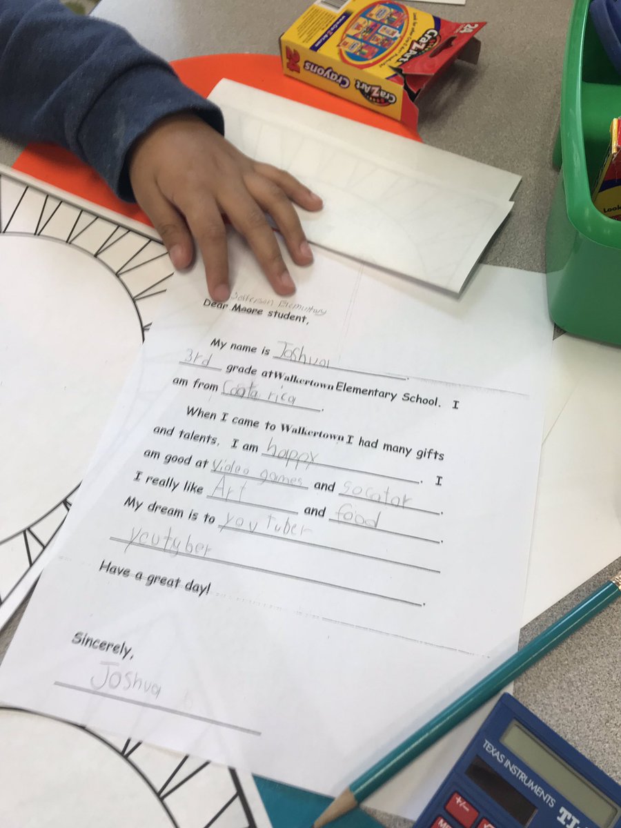 twestmor's tweet photo. Students are excited about writing to their penpals! Look for your letters soon! @amyanntalley @wsfcsELs @WalkertownElem2 @JeffersonElemWS https://t.co/ESfpeOsNPZ