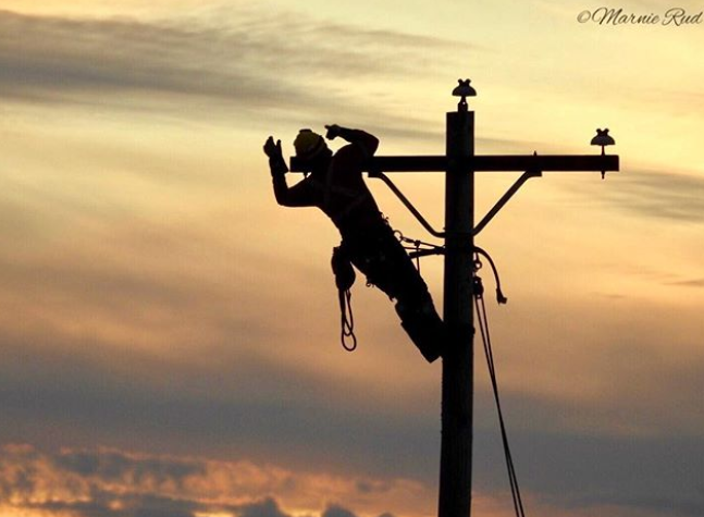 Beautiful photos by Portage/Delta resident Marnie Rud showcasing the wonderful Manitoba Hydro workers and all those who came to help them. <a href="/manitobahydro/">Manitoba Hydro</a> THANK YOU! "Sunset in rural Manitoba"