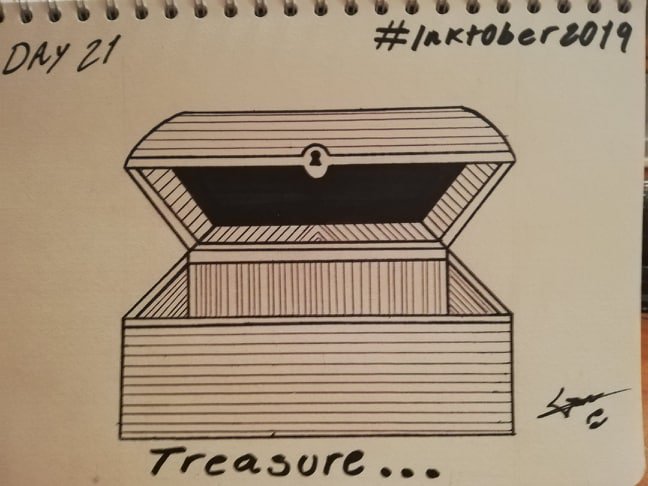 GretaPrieto's tweet photo. #Inktober #Inktober2019 #Inktober2019day21 #Treasure #whatisinside #Openidea #Somethingpersonal
Day 21: Treasure
What do you think it’s inside?
Will you keep it forever?
Let me know in the comments :3 https://t.co/LgrBOKK4xA