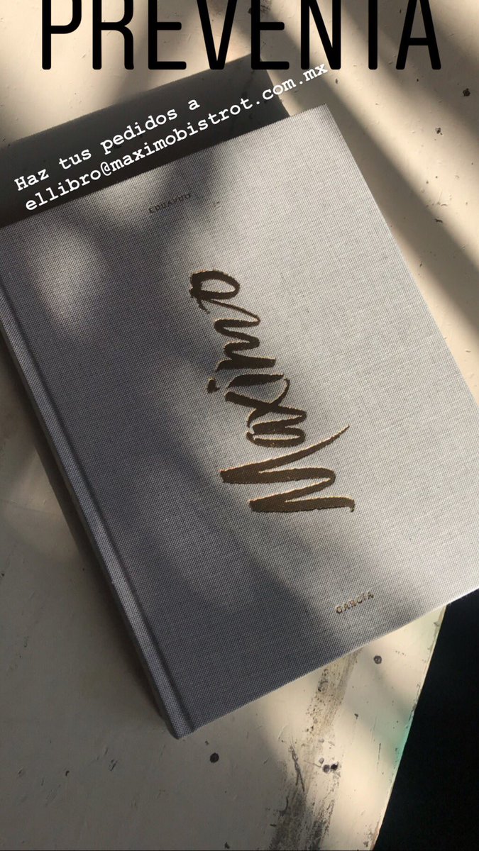 Empezó la pre-venta del libro de Máximo Bistrot 
Informes : ellibro@maximobistrot.com.mx

<a href="/MaximoBistrot/">MaximoBistrot</a>