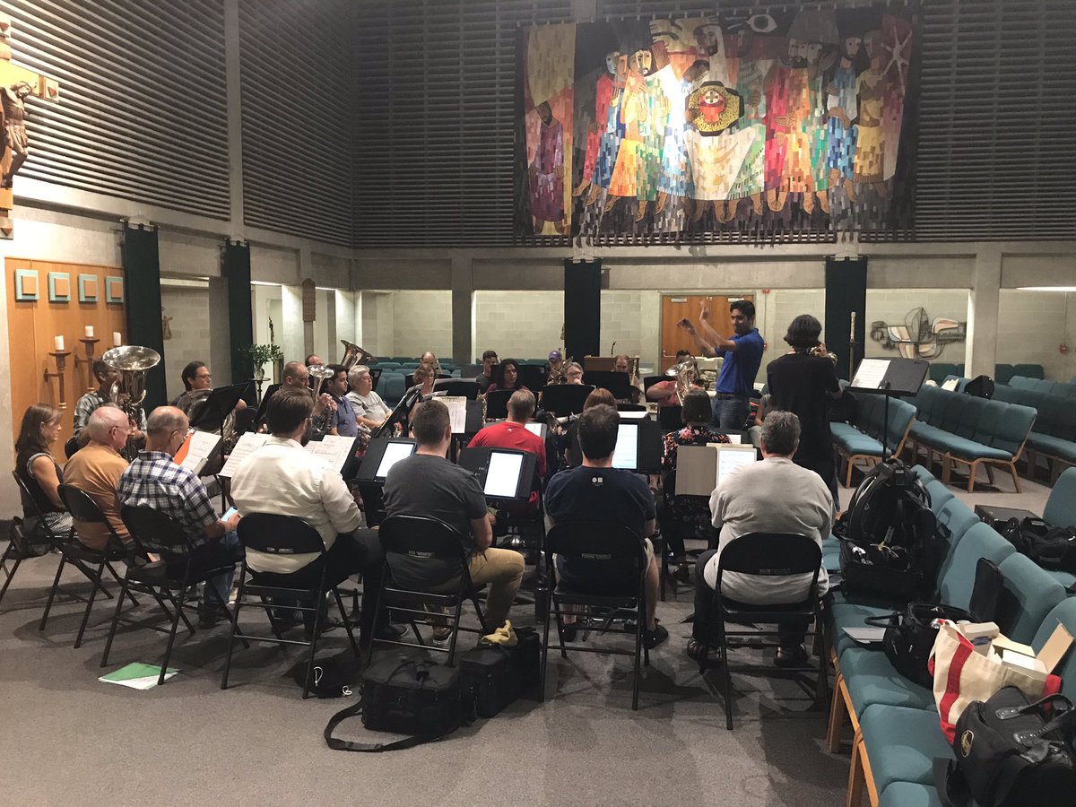 Final preparations for our Tues. Oct. 29 concert going well. Join us at 7pm for SABB Goes to the Movies! sabrass.org/artist.php?vie… #sabb #stmu #brassband #livemusic #concert