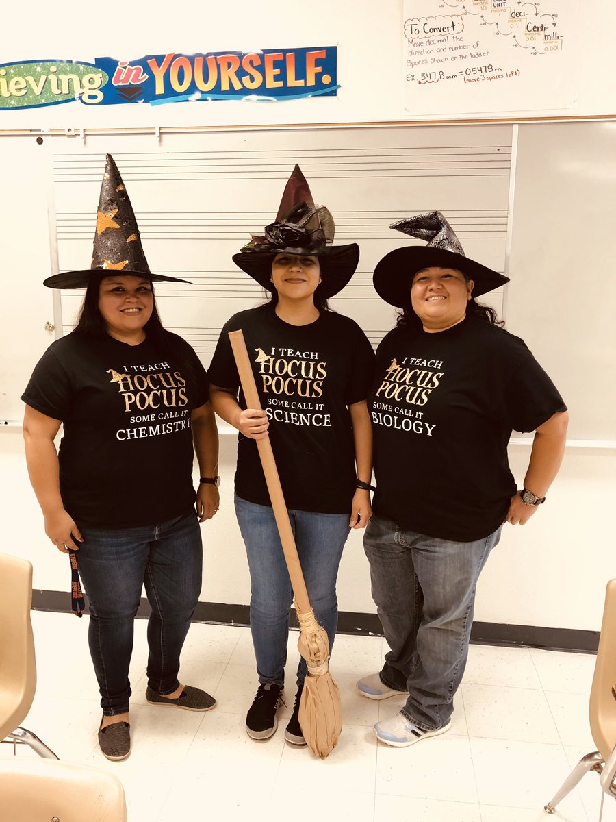 Squad goals! #scienceteachers #chemistryweek #villainday #hocuspocus #wearececa <a href="/CecaScience/">CECA SCIENCE</a> <a href="/MrsVictorino/">Mrs. Victorino-Rodriguez</a> @MsRodAdventures