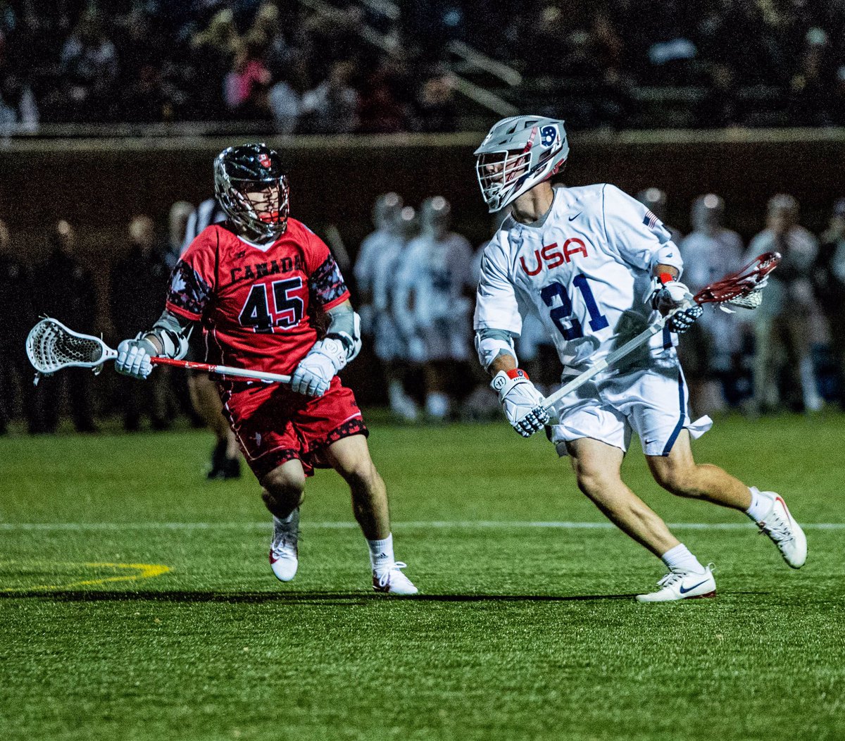 USALMNT's tweet photo. Friday vs. @CanadaLacrosse: π©πππ§π’π₯π¬ β
It was a successful night for the boys. π some of the best shots from #USLaxFallClassic. https://t.co/lfU2lbF4Qz