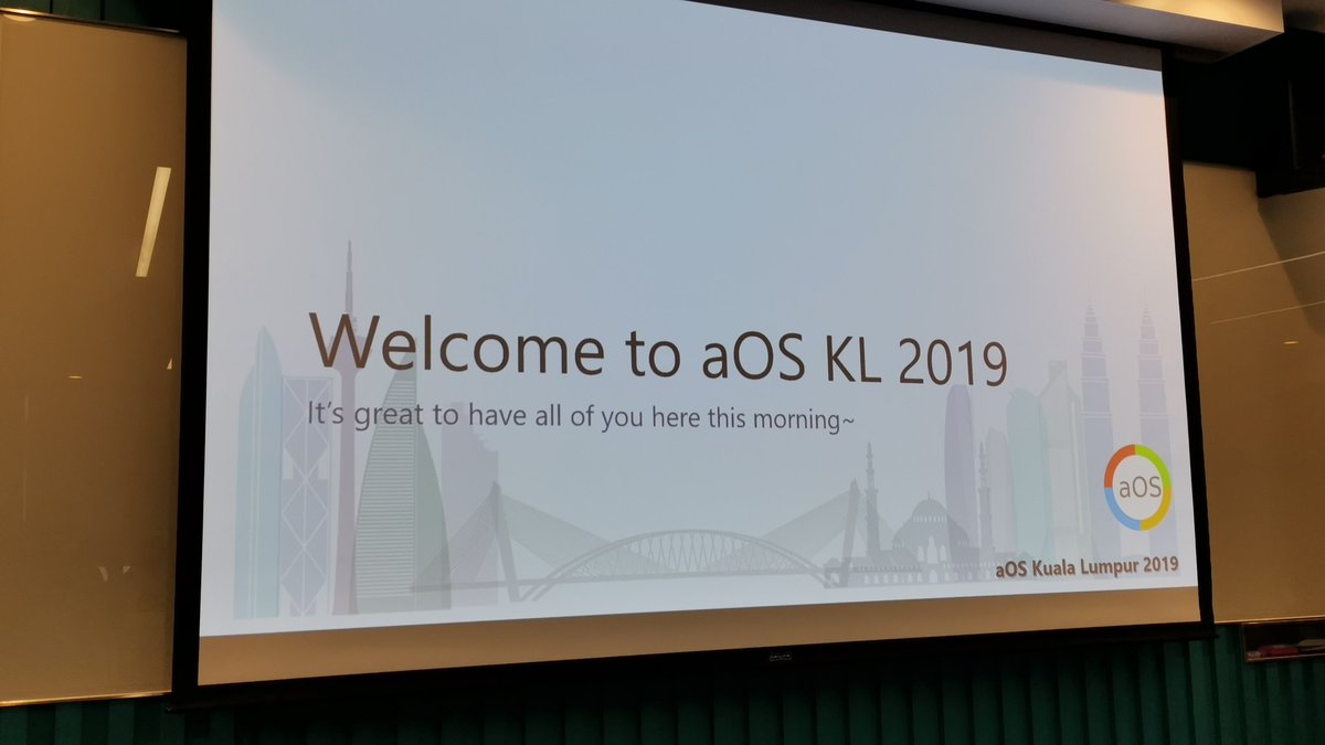 modery's tweet photo. aOS Kuala Lumpur is about to start shortly #aoskl #office365 #sharepoint #azure https://t.co/rmvk1s5WDE