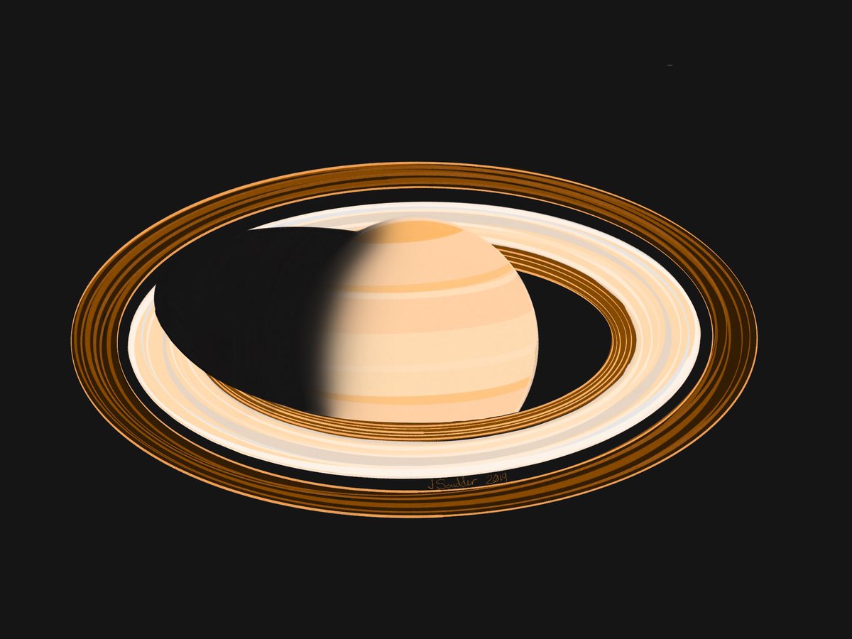 Day 21! Saturn.  #SpaceInktober  #inktober2019