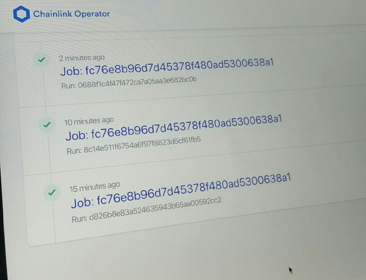 ChartsLink's tweet photo. #Chainlink Node is up and running on Ropsten 🤖🤖

Officially a node operator 🙏

Prepare for takeoff 🚀🚀

Buy $LINK and forget your password for 3 years ✅ https://t.co/OrcCVrPO9Q
