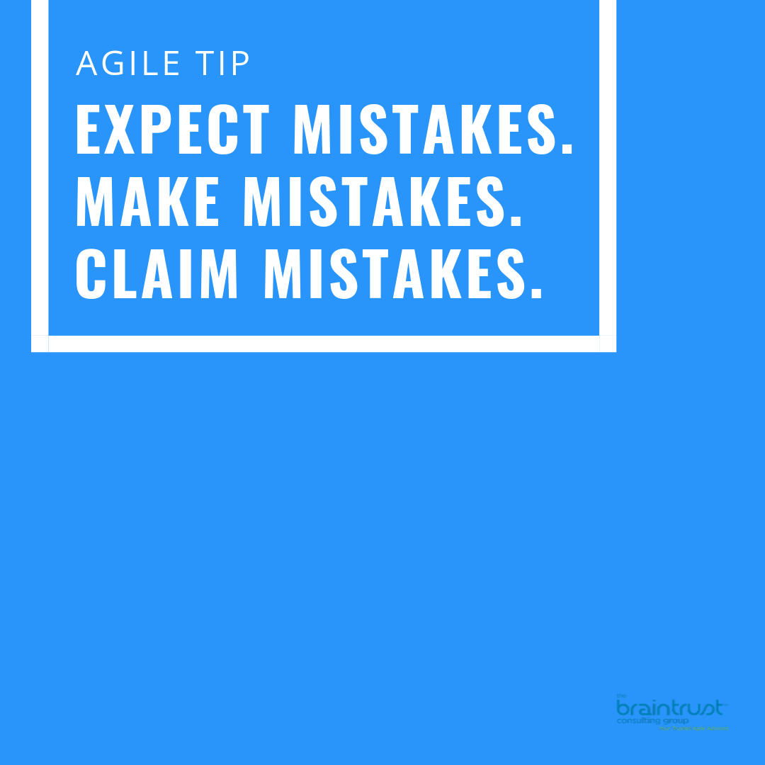 braintrustgroup's tweet image. #AgileTip: Newsflash! We&apos;re only human.

#relatable #humans #mistakes #lessonslearned #work #professional #greatexpectations #accountability #solutions