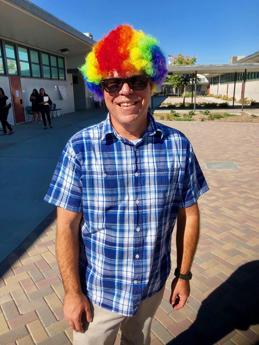 The start of spirit week for Red Ribbon Week.  Today was crazy hair.