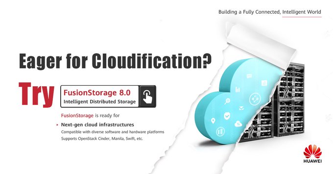 HuaweiCloud1's tweet image. What does storage look like in #Cloud Era? What kind of #storage is open for diverse software and hardware platforms? Learn more: bit.ly/2P7F9w0 #FusionStorage