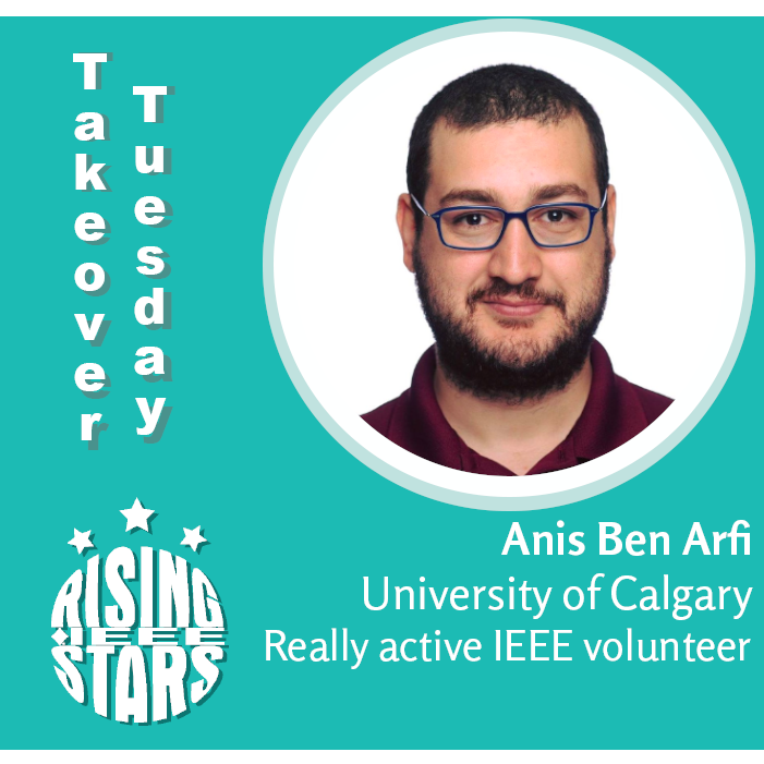 ieeerisingstars's tweet photo. It's Monday which means tomorrow is TAKEOVER TUESDAY. 
Anis Ben Arfi will be taking over our instagram account. Tune in on IG all day tomorrow for his opinions on the Rising Stars conference and his experiences with IEEE. 
https://t.co/bddxaZ1aHJ 
https://t.co/mdQSmLOGmP https://t.co/xxt2JhEAOf