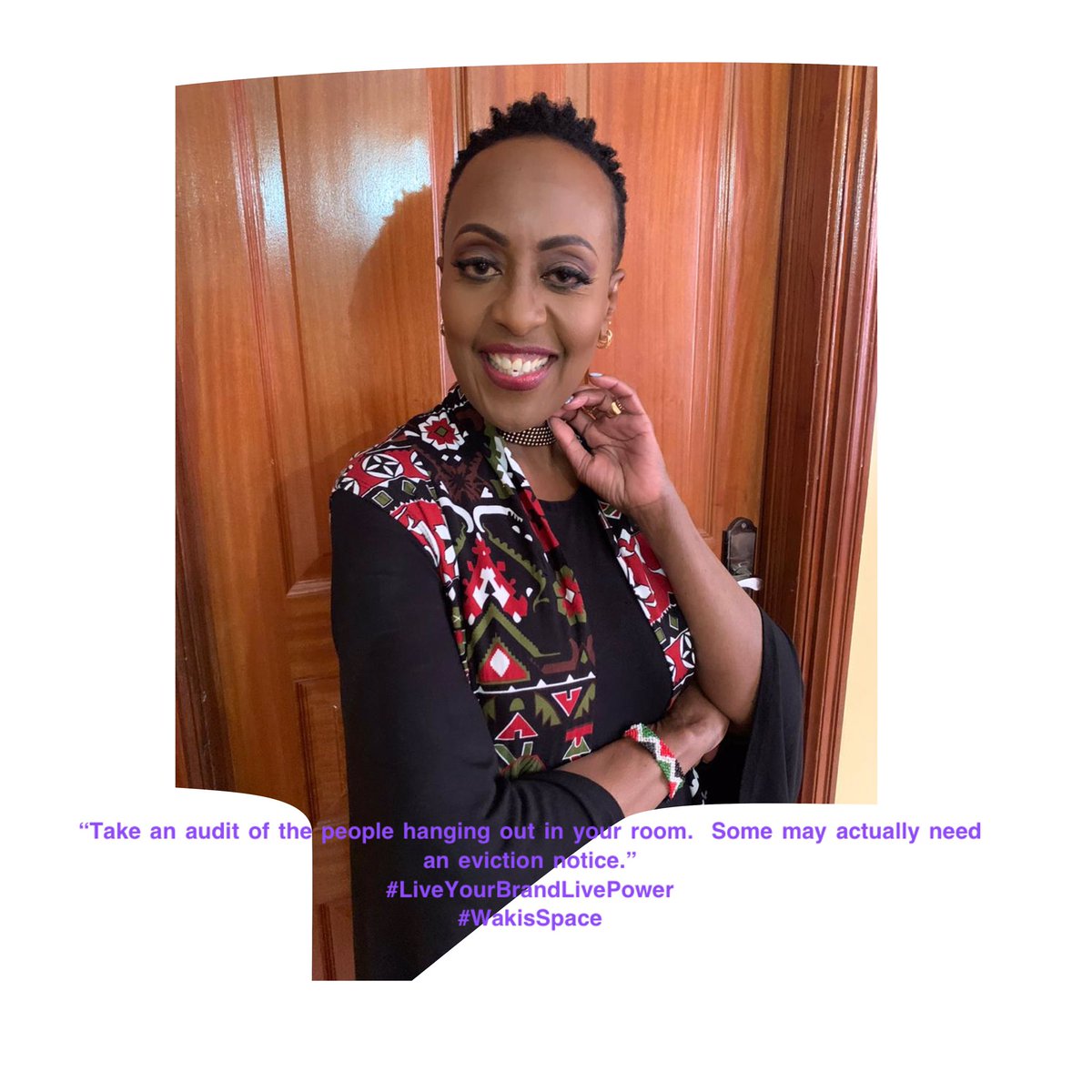 IWakonyo's tweet photo. “Take an audit of the people hanging out in your room. Some may actually need an eviction notice.”
#LiveYourBrandLivePower
#WakisSpace
#MakeUpByKristeen https://t.co/YAYiY5v3z8