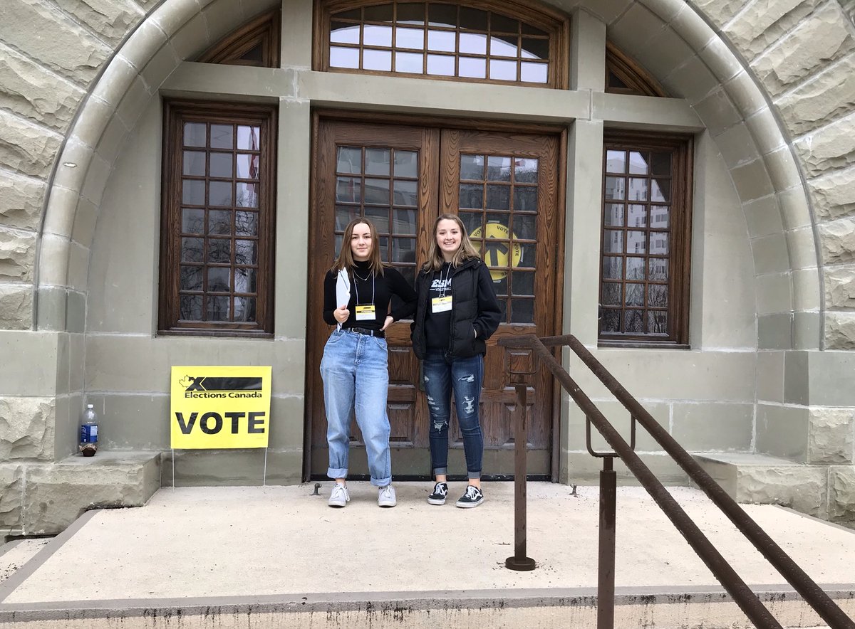 ATCBusiness's tweet photo. Students from our ABM program enjoyed the amazing opportunity of working for Elections Canada! #ElectionsCanada #ElectionDay #lrsd https://t.co/wyrp8U9QCF