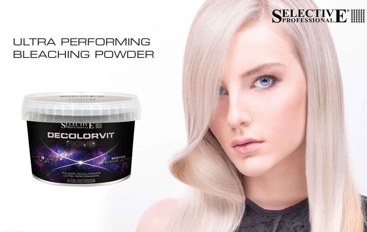 SelectiveProfAU's tweet photo. Decolorvit "Nova Bleach"
Enriched With Special Enzymes & Meteorite Powder.
Lightens Up To 9 Shades Gradually
& Evenly...
#selective_professional #nova #bleach #lifts #upto #nineshades #meteroritepowder #ultraperforming #gradually #evenly #his #hers #hairdresser #barber #hairlove https://t.co/3KbgbOvW83