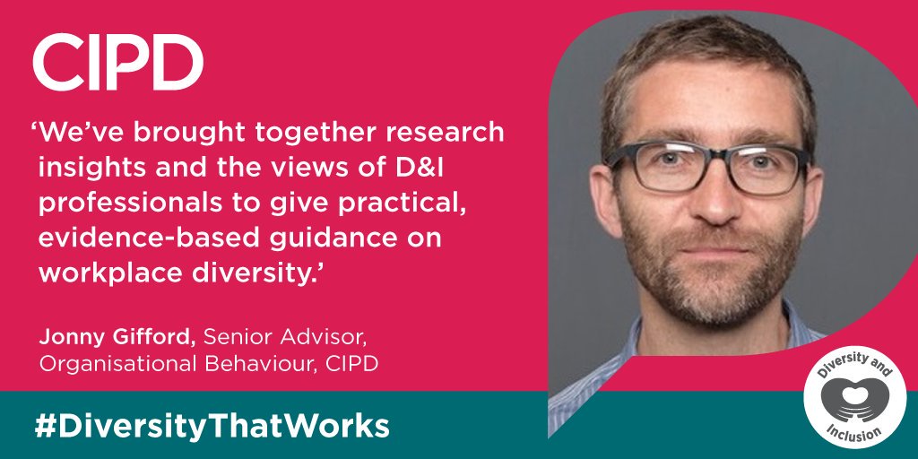 CIPD's tweet photo. We talked to #DandI professionals discussing the challenges they face in their work and the concerns raised by their stakeholders. @jonnygiff on new #DiversityThatWorks report. Get your copy here: https://t.co/00WhGohq5U https://t.co/o1FyhE1qLO