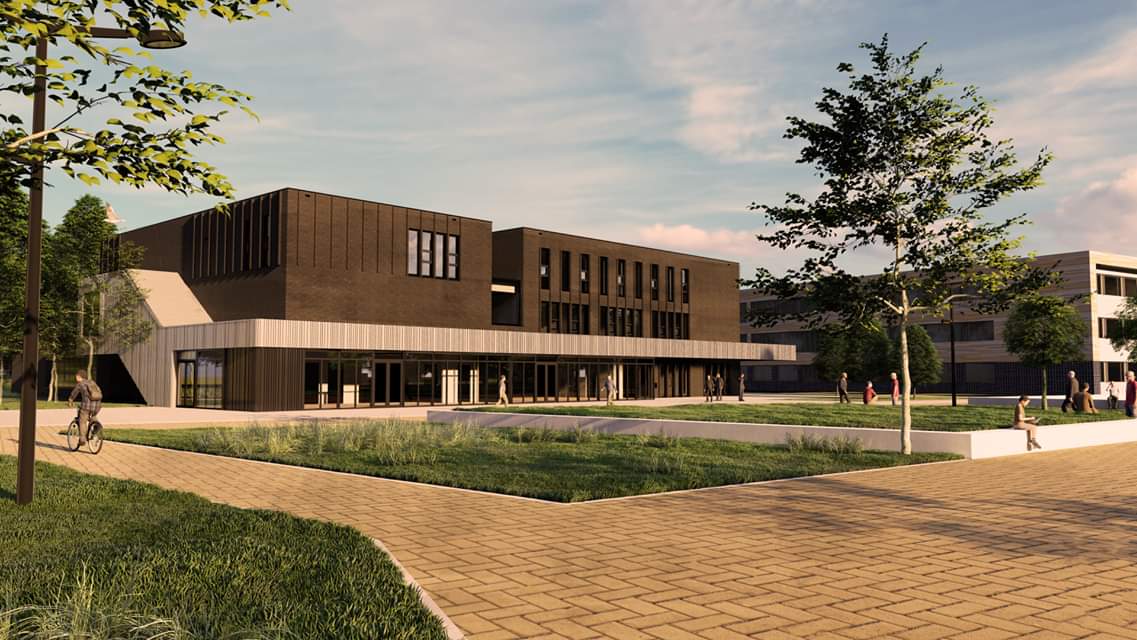 Bouw Esdal Vakcollege Emmen gestart! Prachtig gebouw wat 250 leerlingen gaat huisvesten en een boost geeft aan cultuuronderwijs! bit.ly/2N0Cy4i