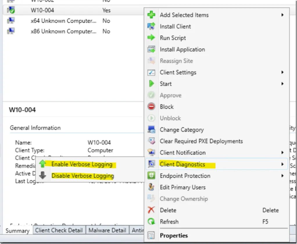 eskonr's tweet image. Client diagnostic actions added to #SCCM #ConfigMgr Tech preview #1910 eskonr.com/2019/10/sccm-c… #Rightclicktools #rct