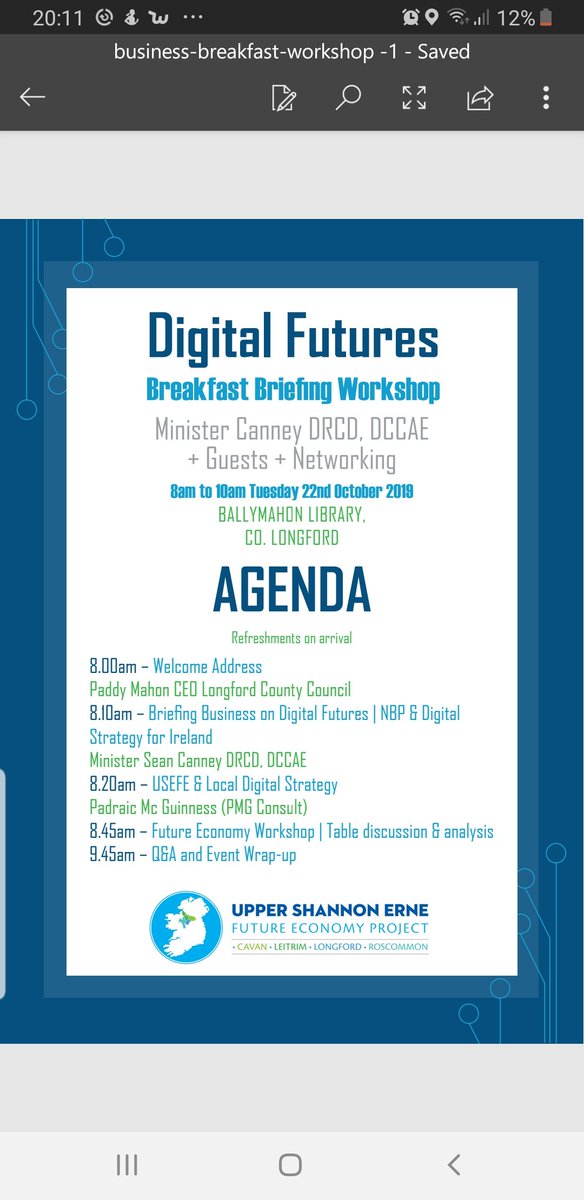 E voting from our smartphones at the digital futures workshop. The digital future is here! <a href="/longfordcoco/">Longford County Council</a>