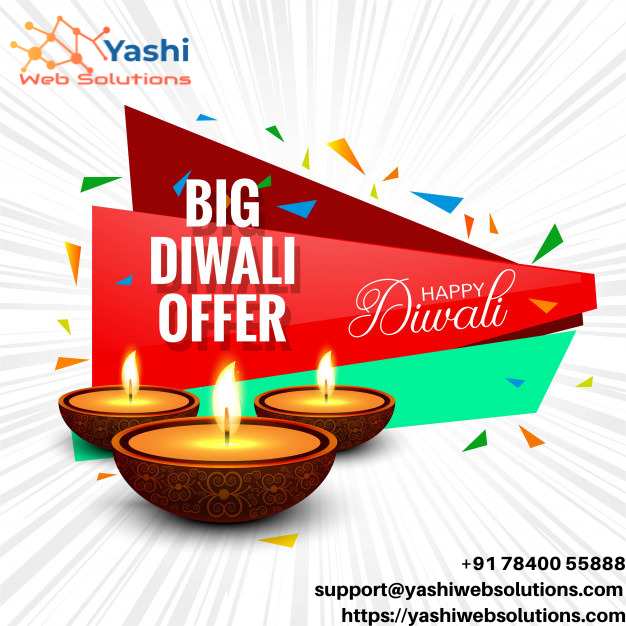 YashiWeb's tweet photo. This Diwali get your business online with flat 50% discount- E-commerce, Static and Dynamic web development.
.
For more:
Visit :https:// https://t.co/F3d6SgVF8W
Call Now:+91 78400 55888
Support@yashiwebsolutions.com .
.
#websitedeveloping
#SEO
#Web Designing
#Traffic
#ppc #smo https://t.co/cOZEXCFV85
