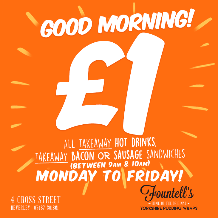 It's a chilly Tuesday! And what better way than to take advantage of our piping hot #Breakfast sandwiches! From only £1 each you can enjoy a #Bacon or #Sausage #Sarnie but be quick as the offer is only on till 10pm!