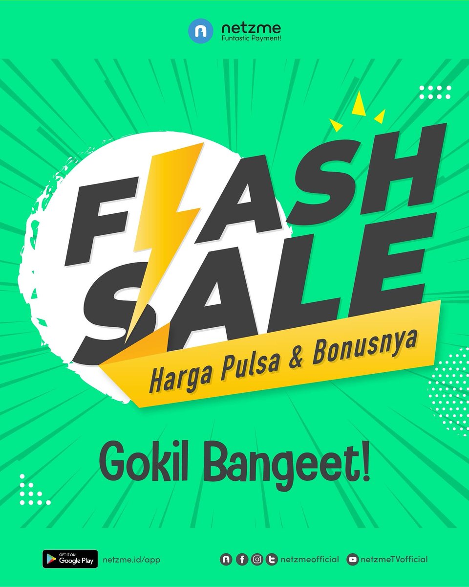netzmeofficial's tweet photo. Gimana gimana? Udah pada serbu PULSA HARGA HEBOH nya?😱
Flash Sale berakhir sampai hari Rabu pukul 21:00 WIB. Jadi cus buruan sebelum kehabisan!🙌
https://t.co/ZRAC5EVg1L
#fintech #diskon #diskonpulsa #flashsalepulsa #pulsamurah #pulsa https://t.co/3K1AqQz804