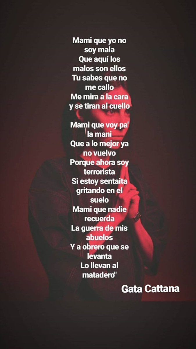 Eterna, Gata.
Mami, ara més que mai i costi el que costi. I per tu, Andrea.

#LlibertatPresosPolítics
#LlibertatPresesPolitiques 
#SpainIsAFascistState