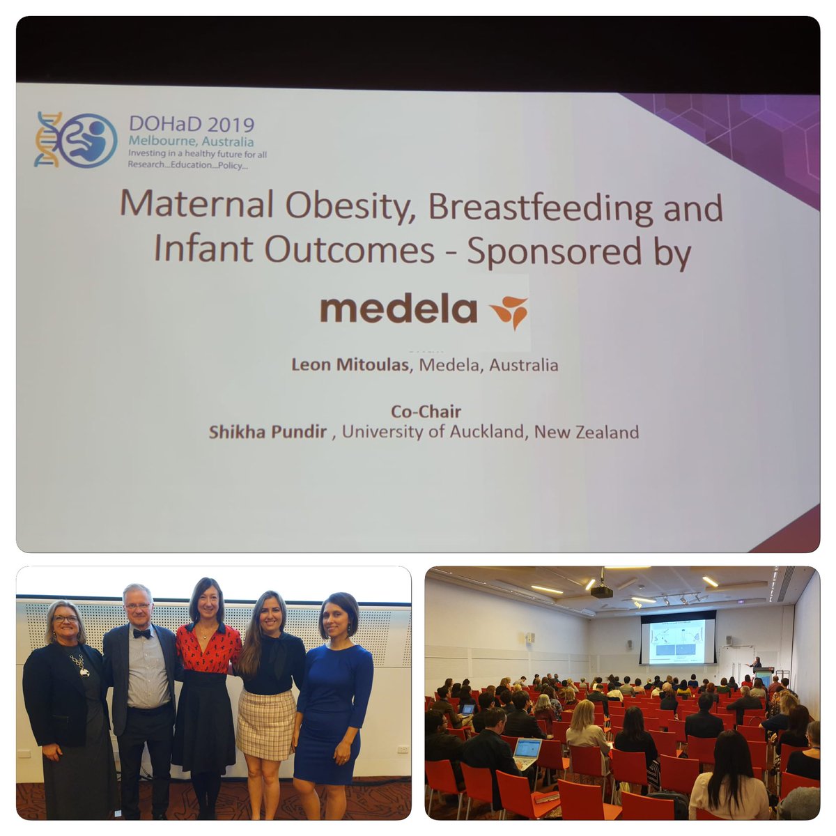 spun010's tweet photo. Was privileged to Co-Chair a session @DOHaD2019 with Leon Mitoulas and listen to amazing talk on mammary gland cells, milk dosage, maternal diet, microbiome and  CHYLD study https://t.co/AH7irHtZyA